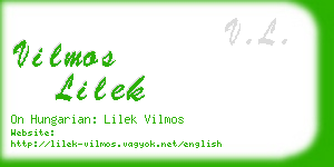 vilmos lilek business card